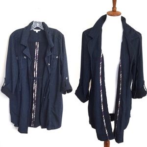 CAbi 340 Lightweight Chambray Button Jacket Large